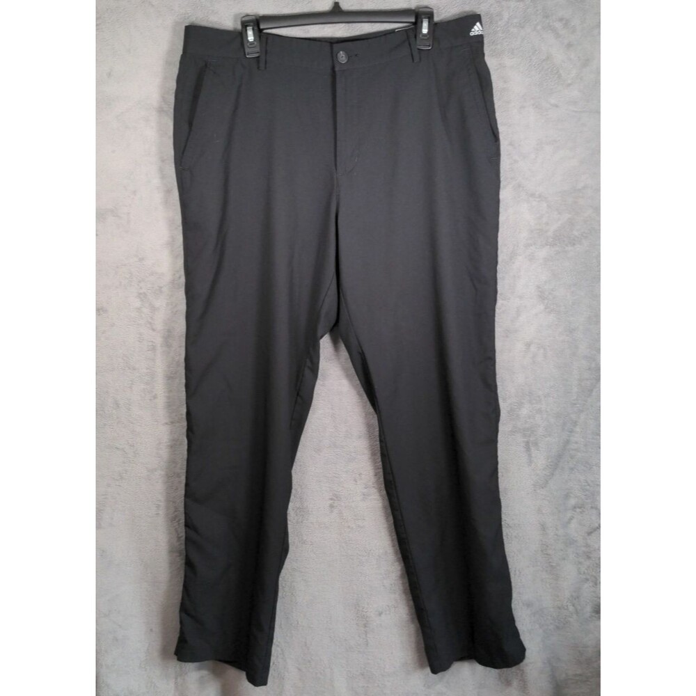 Adidas Adizero Golf Pants Mens 36x34 Black Performance Quick Dry Flat Front